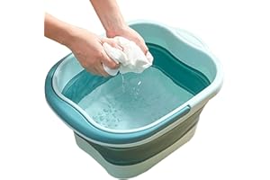 Luckxing Lavabo para pies Plegable | Masaje SPA para pies Lavabo Plegable con asa | Lavabo SPA para remojarse Cansado, Ayudar a Dormir, SPA para pies, Adecuado para pedicura SPA