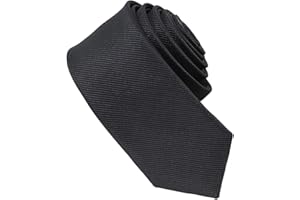 peiqiup Corbatas (150 * 5cm), Corbata de Color Solido Clásico, Fina y discreta para la Oficina o Eventos Festivos, Business Fiesta Boda, Regalos Originales, Negro