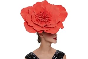 EHOTER Grande fiore fascinator per le donne Tea Party Fancy Flower cappelli copricapo per ragazze donne accessori dichiarazione