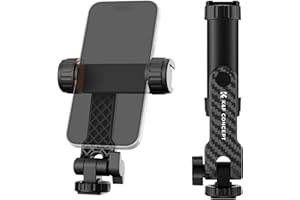 K&F CONCEPT Handy Stativ Adapter, Handyhalterung für stativ mit 2 Cold Shoe,Smartphone Stativ Adapter, Stativ kompatibel mit iPhone 17/16/15/14/13,Sumsung,Xiaomi,Xgody,360° drehbare Handyhalterung