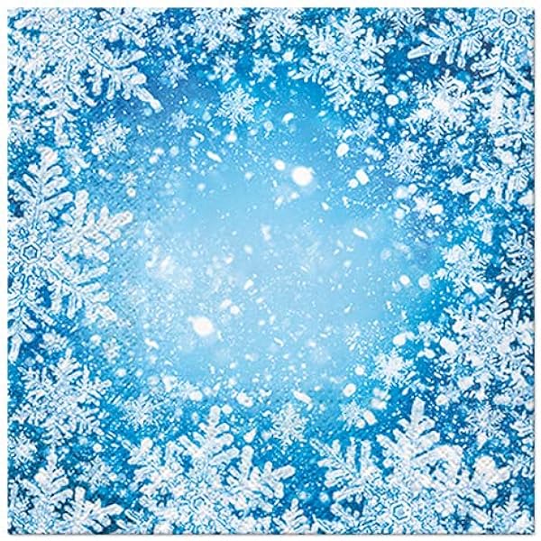 Weihnachtsservietten Mit Elch & Schneeflocken – 20 Stück, 33x33 Cm, 3-lagig