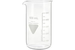 Neolab 1 0169 Cup Tall Glass with Spout, Kimax Borosilicate Glass 3.3/4 oz,