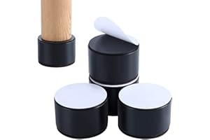 RCHYFEED RCHYFFED Rialzi per Mobili Alti 5 cm in Acciaio, Autoadesive Alzata per Letto Salvaspazio, Gambe per Mobili 2 pollici Protegge Pavimento, Piedi del Tavolo, 4 PZ Piedini per Letto Divano e Armadi