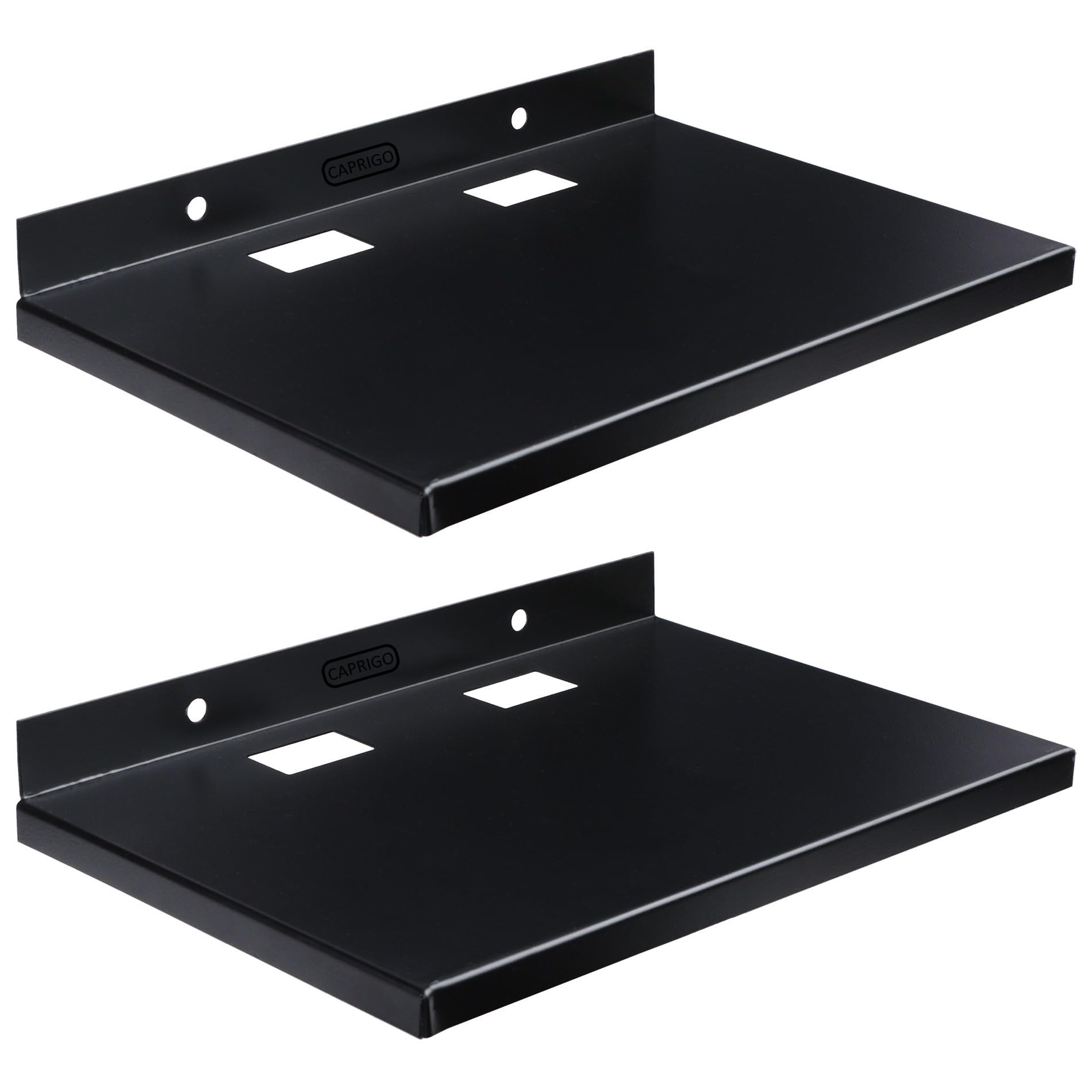 CAPRIGO Heavy Duty Set Top Box Wall Stand (Pack of 2) | WiFi Router Stand Wall Holder | Metal Setup Box Stand for Home | Dth & Speaker TV Wall Mount Shelf (Pack of 2 : M445)