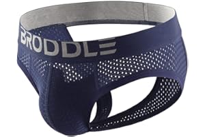 BRODDLE Herren-Netztasche, gepolstert, athletisch, atmungsaktiv, Jockstrap elastischer Bund, niedrige Taille