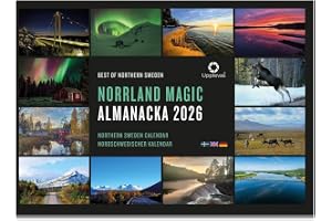 Upplevas Norrland Magic almanacka 2026, Kalender 2026, Väggalmanacka, Väggkalender, Fotokalender, Fotoalmanacka, Norlandsalma