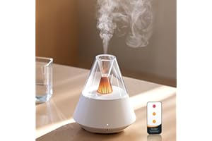JIAWEN Essential Oil Diffuser, 150ML Ultrasonic Cool Mist Aromatherapy Diffuser, Air Fresh Scented Oil Diffusers Humidifier with Waterless Auto-Off and LED Candle Light for Home, Bedroom, Office, Yoga