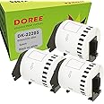 Étiquettes et autocollants 3 compatibles rouleau étiquettes pour BROTHER DK-22205 62mmx30,48m