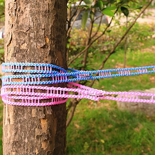 BlueBeach® Packung 3 Tragbar Winddichte Wäscheleine Kleiderlinie 5m Trocknen Wäscheleine Kleider Seil für Outdoor / Indoor / Home / Reisen (zufällige Farbe) - 7