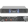 Loops 2800W Stereo Power Amplifier – Professional 2 Ohm DJ Speaker System-19” 2U Rack
