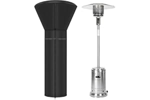 INDRNIF Housse De Protection Pour Parasol Chauffant Noir Housse De Protection Contre Les IntempéRies Pour Chauffage De Terrasse ImperméAble Coupe Vent RéSistant Aux Uv Tissu Oxford