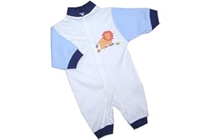 BabyPrem Premature Baby Romper Playsuit Cotton Clothes Blue Lion 1.5-7.5lb