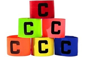 SIMEIXI 6 Stück Fußball Kapitänsbinde, Mehrfarbige Fußball Kapitänsbinde, Elastische Kapitänsbinde, Verstellbare Kapitänsbinde, Fußballspiel Armbinde, Geeignet Für Verschiedene Ballsportarten