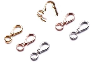 Zpsolution Double Opening Interchangeable Pearl Enhancer Connector Shortener Pendant Bail Clasp Infinity Figure Eight Shaped Silver/Gold/Rose Gold, Copper, Pearl
