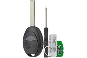 GZXNKEY Auto Schlüssel mit PCF7931 Chip Für Mini Cooper R50 R53 2-Tasten-Fernbedienung gerade 433MHZ mit Schraubendreher und Schlüsselanhänger