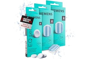 MEISTERZWECK4U 10 tabletek czyszczących i 6 tabletek odkamieniających, kompatybilne z ekspresami do kawy Siemens EQ Series - czyszczenie ekspresu do kawy - usuwa oleje kawowe z urządzenia parzącego