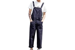 CAXNDYCING Salopette da uomo in denim rugged Flex Denim Bib tuta da lavoro uomo bavaglino jeans tuta pantaloni lunghi pantaloni larghi Big Smith Stonewashed Cargo salopette
