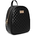 KLEIO Quilted Leather Multifunctional Backpack for Women (Black)
