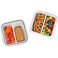 Mini Food Container 2 Compartment, 2 Pack, BPA Free