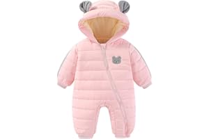 JiAmy Pagliaccetto Neonato Invernale, Caldo Tuta Da Neve Per Neonati, Neonata Abbigliamento Tutina Neonato Maschio Regali Neonati 3-24 Mesi