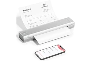 OMEZIZY Thermal Printer A4 for Travel, Bluetooth Portable Printer, Wireless Thermal Printers for Tattoo Stencils, Home Use, Business, Study, Compatible with Phone & Laptop