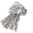 WP WANNA PARTY Wanna Party Cheerleader Pom Poms Silver/Cheerleading Squad Spirited Fun Poms Pompoms Cheer Costume Accessory for Party Dance Sports, for Kid