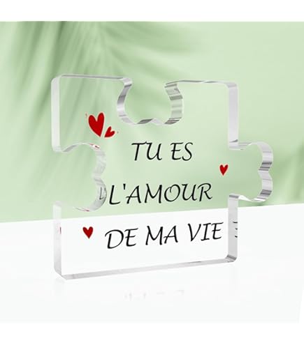 Plaque Acrylique Puzzle, Cadeaux Anniversaire De Saint-Valentin Pour
