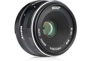 MEIKE MEKE MK 25mm F1.8 Large Aperture Wide Angle Lens Manual Focus Lens for Sony E Mount Mirrorless Cameras A7III A9 NEX 3 3N 5 NEX 5T NEX 5R NEX 6 7 A6400 A5000 A5100 A6000 A6100 A6300 A6500