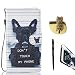 Produktbild Honor 5C Hülle, Honor 5C Schutzhülle Leder Hülle, Alfort 3 in 1 Flip Wallet Fashion Design Dual Use Falten Premium PU Leder Tasche Case Cover Folio Mappen Kasten Abdeckung für Huawei Honor 5C 5.2" Smartphone Funktion Unterstützte Telefone mit Schwarzer Hund ( Weiß ) + Netter Staub Stecker + Alfort Schwarz Stylus Pen
