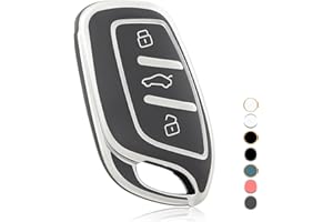 OFF WE GO Funda Llave Coche Carcasa para MG MG4 MG5 MG6 MG ZS EV HS EHS ZX GT,para Roewe RX3 RX8 ERX5 RX5 I6 I5 Casos de la Cubierta de Llave TPU Funda Tarjeta Llave, Plata Gris