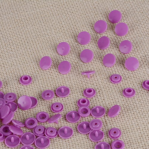 500 Set T5 Druckknöpfe (25 Farben) Nähfrei Druckknopf Buttons Snaps für kleine Täschchen, Kissenbezüge, Kleidung, Regenschirm, Mantel usw. (ohne Snapzange) - 2