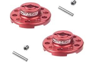 TOOMOD CW-01 Aluminum Rear Wheel Adapter Hub for Tamiya Lunch Box Chassis CW01 Upgrade Parts （Red）