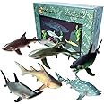 Lello & Monkey Shark Sea Creature Toy Animal Figures Boxed set of 6
