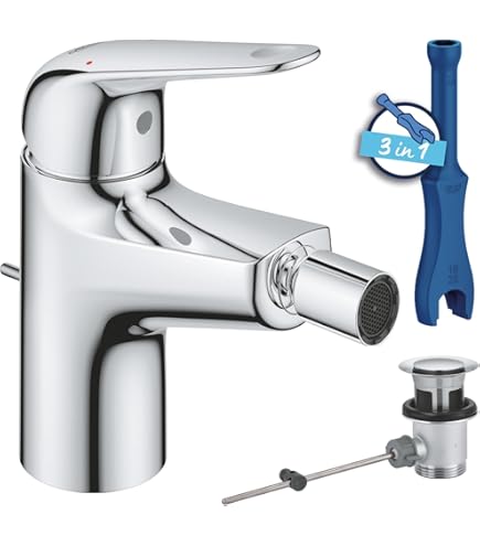 Villeroy & Boch O.novo Bidetarmatur Chrom - Einhebel-Mischer Mit Zugstange & Keramikkartusche