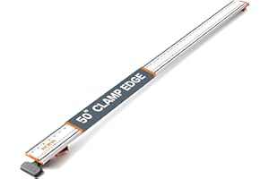 BORA 1250mm/50" NGX Clamp Edge, Straight Cut Guide for Circular Saws, 50" Cutting Length, Easy to Use, Great for Cross-Cutting Plywood Sheets and Routing Dados, 544050