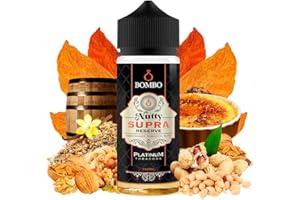 VAPE PIPER E-liquid NUTTY SUPRA RESERVE Bombo 100ml Serie Platinum Tobaccos - 60% VG / 40% PG - Exquisito sabor a tabaco dulce acaramelado con crema de frutos secos - Para cigarrillos electrónicos Vaper
