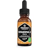 Vitamina A Gocce 5000 UI ad Alto Dosaggio per Dose Giornaliera, Retinolo Vegano & Liquido, 50 ml (1700 Gocce), Alta Biodispon