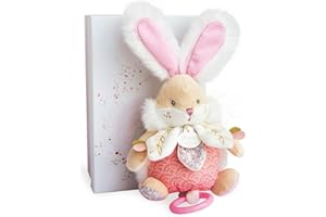 Doudou et Compagnie - Peluche Musicale Lapin - 17 cm - Rose - Lapin de Sucre - DC3492