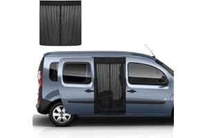 tivekeo Insect Net Replacement for Renault Kangoo 2007-2025, Car Side Door Sliding Door Insect Net, Single Layer Net, Magnetic Mosquito Nets, Breathable Insects for Outdoor Camping