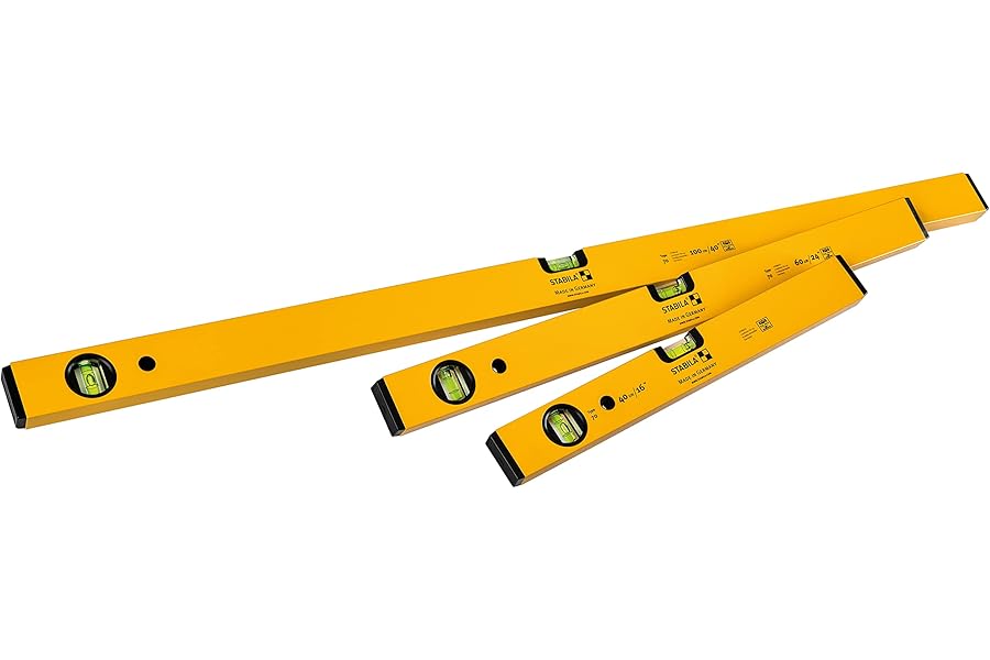 Stabila 70 Single Plumb Box Section Spirit Level Set, 3 Piece