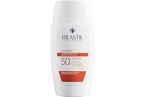 Rilastil - Sun System Allergy 100, Fluido Protector, Protección Muy Alta SFP50+, Protege y Calma, Resistente al Agua, Contra Rayos UVA, UVB y Luz Azul, Para Pieles Alérgicas e Intolerantes - 50 ml