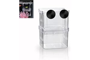 Boxtech Aquarium Zuchttanks,Fischer Ableichbecken,Garnelen Aufzuchtbecken,Aquarien Aufzuchtbehälter,Brutkasten (7.9 x 6.9 x 10.8cm)