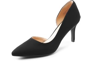 DREAM PAIRS Escarpins Femme Classique Chaussure à Talon Confortable avec Fleur pour Le Mariage SDPU2416W