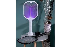 Zofey Mosquito Bats Electric Fly Swatter Racket, Rechargeable Fly Zapper Racket with Blue Light Attractant, Bug Zapper Racket