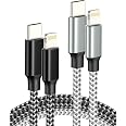 Cavo Lightning USB-C 2m [2 Pezzi] – Certificato MFi, Ricarica Veloce 3A, Treccia Nylon, Per IPhone 14/13/12/11/X/8/7/6/SE, Nero