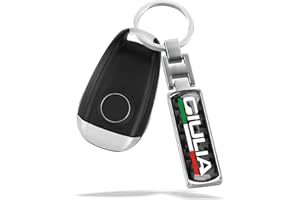 YGJJG Universal Metal Car Cover Carbon Fibre Keychain Compatible With Alfa Romeo Giulia Stelvio 159 Brera 147 156 Giulietta Accessories