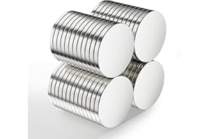 WISYOK 50pcs Mini Magnets 6 x 2 mm, Small Strong Neodymium Magnets, Round Magnet for Whiteboard, Fridge Magnet