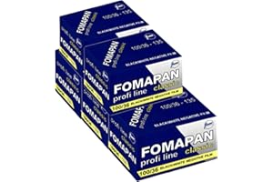 Foma FOMAPAN Classic 100 135/36 FOMAPAN FO11131-5, 100 ASA - Lote de 5 películas de Pantalla pequeña (100 Unidades), Color Negro y Blanco