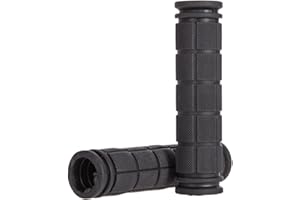 Demiawaking 1 paio Manopole Manubrio Bici Manopole per Manubri in Gomma Morbida Fexie Antiscivolo per BMX, MTB, Mountain Bike (Nero)