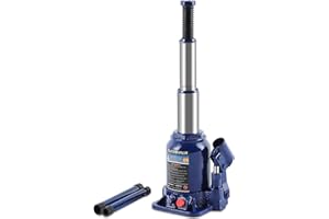 BAOSHISHAN 6 Tonnen Doppel Ram Flaschenheber Wagenheber Hydraulischer tragbarer Hubheber mit 6 19 / 64in.-15 3 / 4in Hubbereich